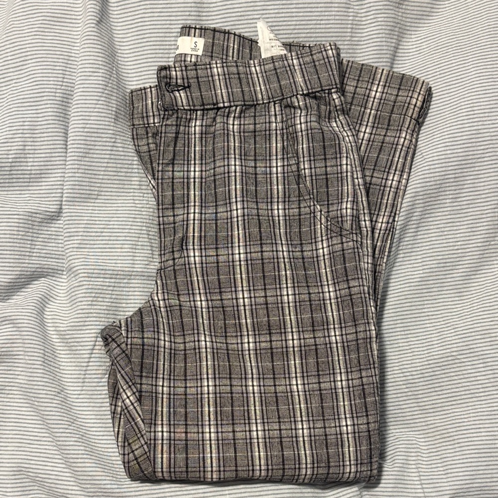 Hollister Women's Plaid Pants - Gray